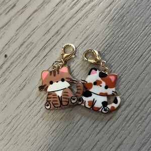 Cat lover zipper pull charms